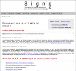 vignette du site Signo : site internet de théories sémiotiques